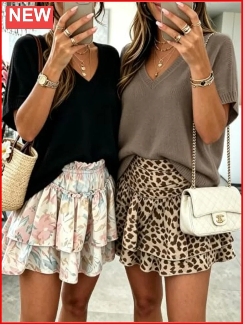 Women's Oversized Batwing Short Sleeve Knit Pullover Sweater